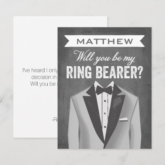 Chalkboarddrager | Groomsman Kaart (Voorkant / Achterkant)