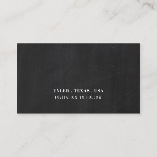 Chalkboardeffect, sparen de Datum Informatiekaartje (Achterkant)