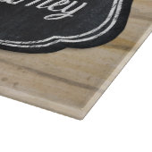 Chalkboardfiets voor twee houten hekplanken snijplank (Hoek)