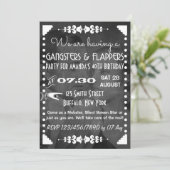 Chalkboardgips en springstofpartij kaart (Staand voorkant)