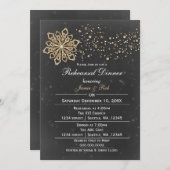 Chalkboardgoud Winterrepetitie Inbeluitnodiging Kaart (Voorkant / Achterkant)