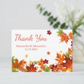  Chalkboardherfst Hartelijk dank Bedankkaart (Staand voorkant)