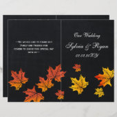 Chalkboardherfstprogramma's gevouwen (Voorkant / Achterkant)