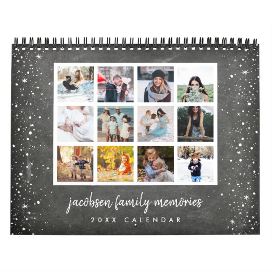 Chalkboardherinneringen | Aangepaste onderschrifte Kalender (Hoes)