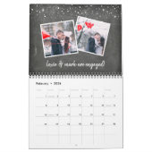 Chalkboardherinneringen | Aangepaste onderschrifte Kalender (Feb 2026)