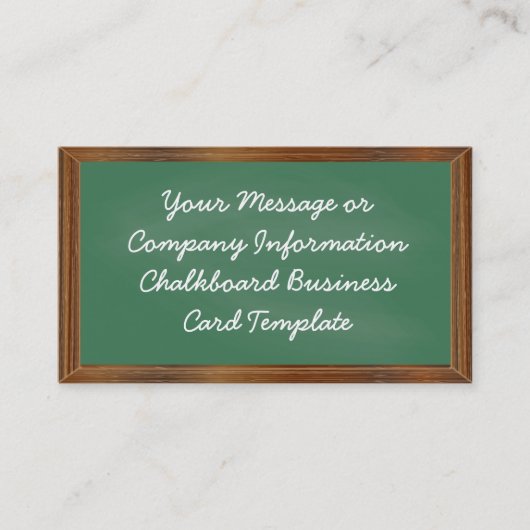 Chalkboardkaartsjabloon Visitekaartje (Voorkant)
