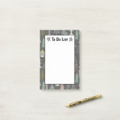 Chalkboardkerstbomen en kastelen Roze geel Post-it® Notes (Op bureau)