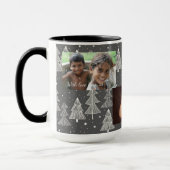 Chalkboardkerstbomen Snewing Stars Foto Mok (Links)