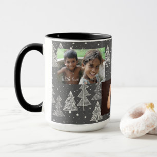 Chalkboardkerstbomen Snewing Stars Foto Mok
