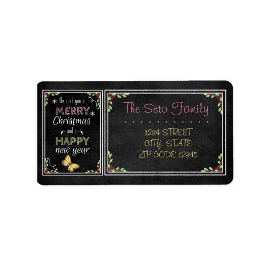 ChalkboardkerstCollectie Etiket (Voorkant)