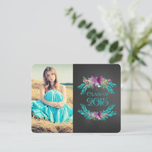 Chalkboardklasse van 2015 Afstuderen Kaart (Staand voorkant)