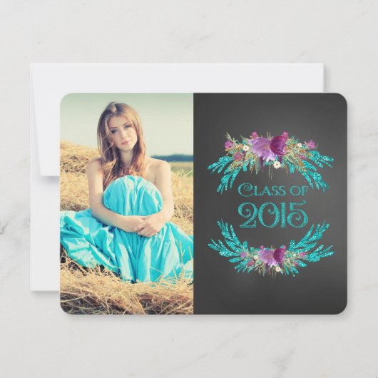 Chalkboardklasse van 2015 Afstuderen Kaart (Voorkant)