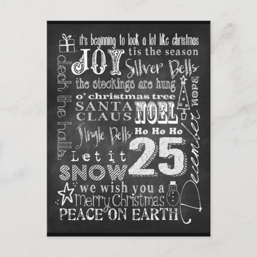 Chalkboardkunst Briefkaart (Voorkant)