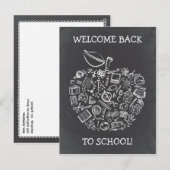 Chalkboardleraren Apple-Briefkaart Briefkaart (Voorkant / Achterkant)