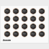 ChalkboardLijst op kraftpapier Ronde Sticker (Vel)