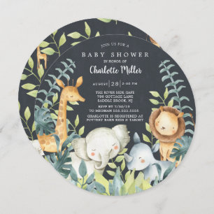 ChalkboardOerwoud Baby shower Kaart