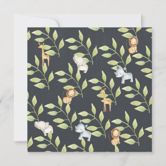 ChalkboardOerwoud Baby shower Kaart (Achterkant)
