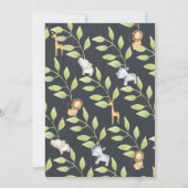 ChalkboardOerwoud Baby shower Kaart (Achterkant)