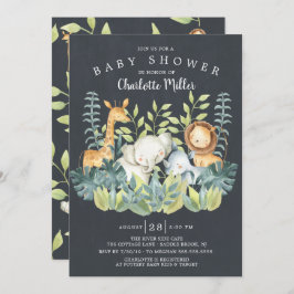 ChalkboardOerwoud Baby shower Kaart