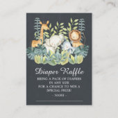 ChalkboardOerwoud Dierlijk Baby shower Draad Raffl Informatiekaartje (Voorkant)