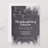 Chalkboardpalmen met schuifbare lichte Thanksgivin Kaart (Voorkant)