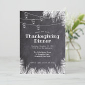 Chalkboardpalmen met schuifbare lichte Thanksgivin Kaart (Staand voorkant)