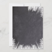 Chalkboardpalmen met schuifbare lichte Thanksgivin Kaart (Achterkant)