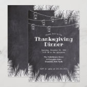 Chalkboardpalmen met schuifbare lichte Thanksgivin Kaart (Voorkant / Achterkant)