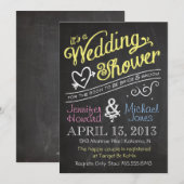 Chalkboardparen Weddenschap Kaart (Voorkant / Achterkant)