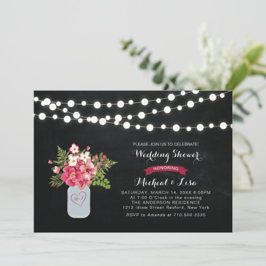 Chalkboardparen Weddenschap Kaart (Staand voorkant)