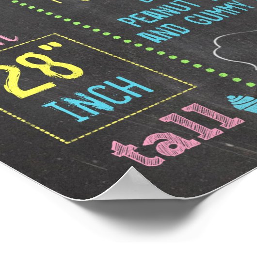 Chalkboardpartij gepersonaliseerd poster voor eers (Hoek)