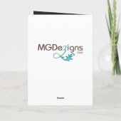  Chalkboardpauw bruiloft Hartelijk dank Bedankkaart (Achterkant)