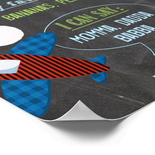 Chalkboardplanpartij, gepersonaliseerd poster van  (Hoek)