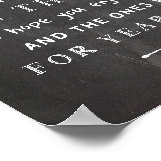 Chalkboardposter - dank u voor uw trouwbord poster (Hoek)