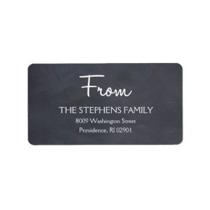 Chalkboardpresentaties Adresetiketten Etiket