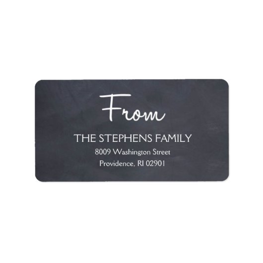 Chalkboardpresentaties Adresetiketten Etiket (Voorkant)