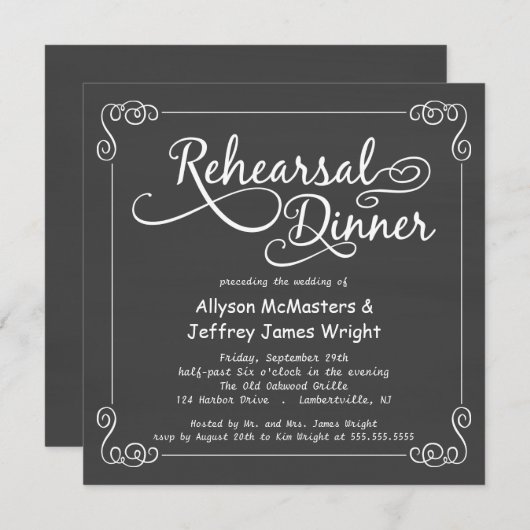 Chalkboardrepetities Kaart (Voorkant / Achterkant)