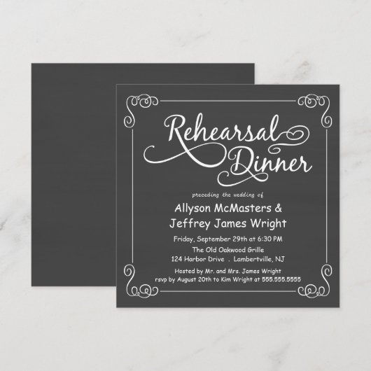 Chalkboardrepetities Kaart (Voorkant / Achterkant)