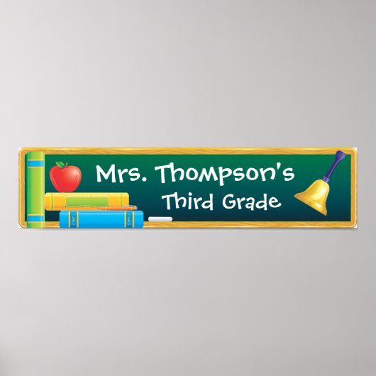 Chalkboardschoolbanner Poster (Voorkant)