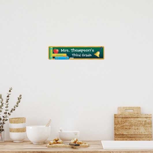 Chalkboardschoolbanner Poster (Keuken)