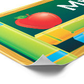 Chalkboardschoolbanner Poster (Hoek)