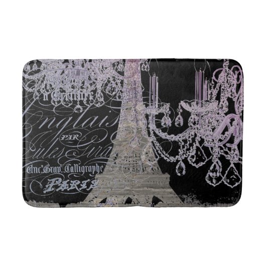 chalkboardscripts chandelier paris eiffeltoren badmat (Voorkant)