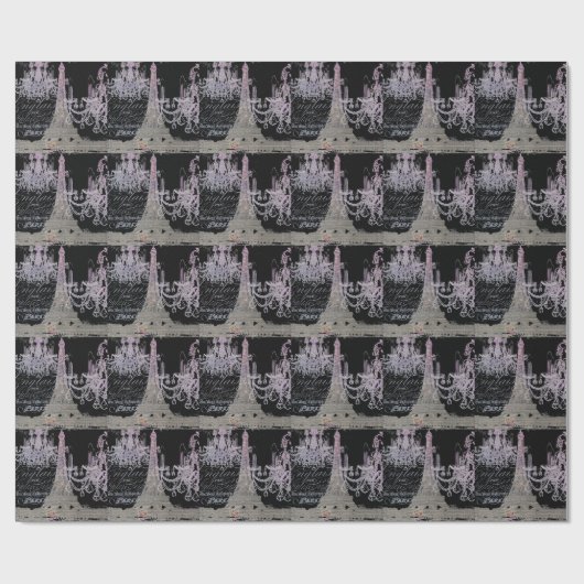 chalkboardscripts chandelier paris eiffeltoren cadeaupapier (Vlak)