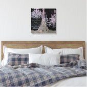 chalkboardscripts chandelier paris eiffeltoren canvas afdruk (Insitu (Slaapkamer))