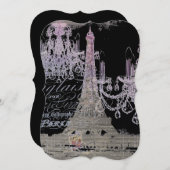 chalkboardscripts chandelier paris eiffeltoren kaart (Voorkant / Achterkant)