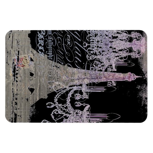 chalkboardscripts chandelier paris eiffeltoren magneet (Horizontaal)