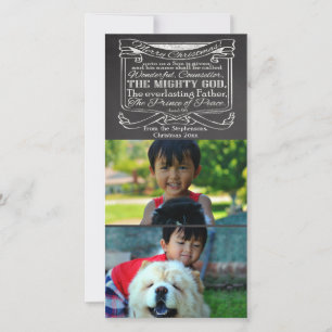 Chalkboardscripts Christelijk Kerstmis 2 Pic Feestdagenkaart