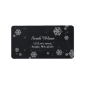 Chalkboardsnowflakes Vrijgezellenfeest adresetiket Etiket (Voorkant)