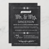 Chalkboardstellen bruiloft kaart (Voorkant / Achterkant)