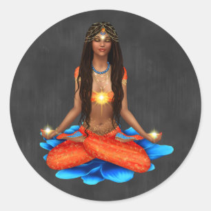 ChalkboardSticker met mystieke Healer Ronde Sticker